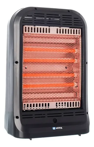 Estufa Electrica Vitta Halogena 4 Velas Fija V-533 - 1600w Negro